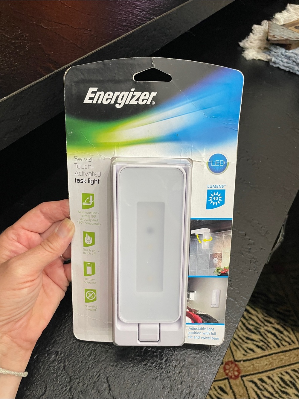 Energizer White LED Swivel Touch-Activated Task Light